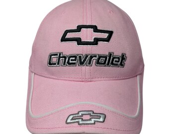 2000s Chevrolet Logo Pink Strapback Hat Racing GM OSFA Clean