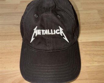 2010s Metallica Logo Hat Black Strapback Rock Band Cap OSFA