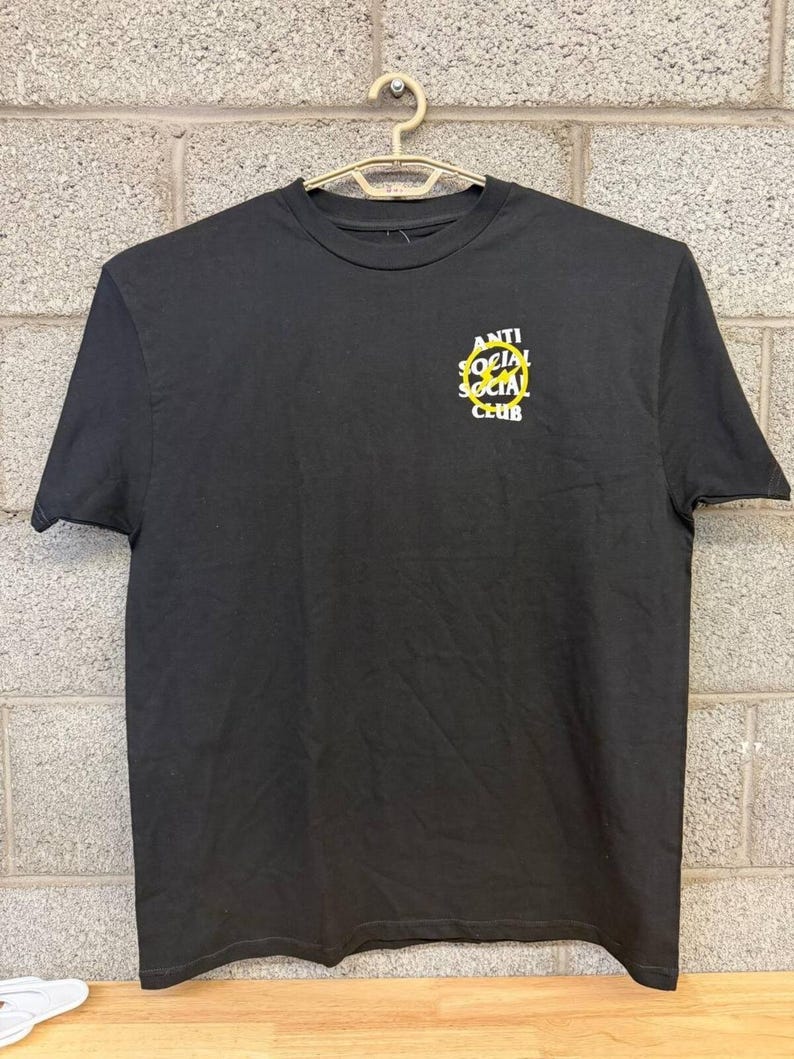 Anti Social Social Club x Fragment Logo TShirt Black XL image 1
