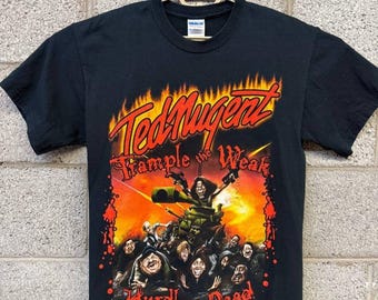 2010 Ted Nugent Trample The Weak Hurdle The Dead Tour Tee