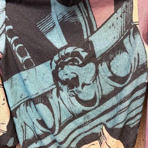 Handmade Spider-Man Symbiote Tapestry Hoodie XL Marvel Style image 3
