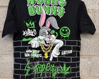 Trip City Nuggs Bunny Graphic Tee 2XL Streetwear Hype Shirt