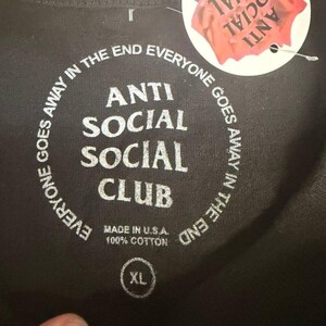 Anti Social Social Club x Fragment Logo TShirt Black XL image 4