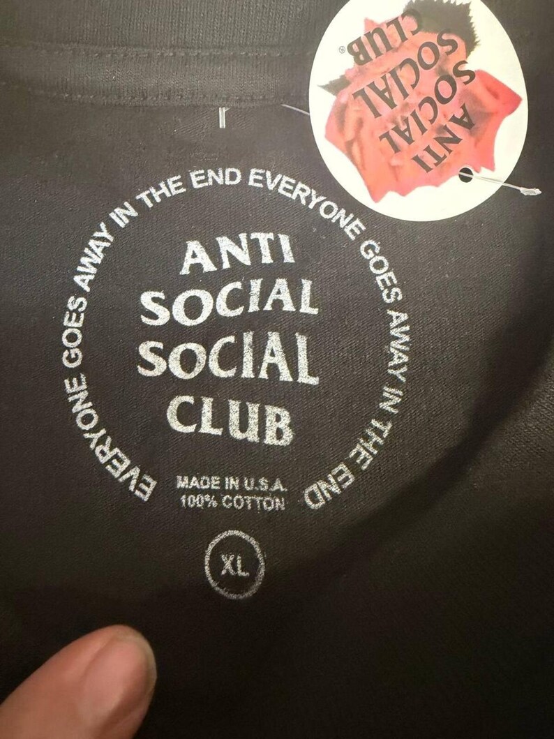 Anti Social Social Club x Fragment Logo TShirt Black XL image 4