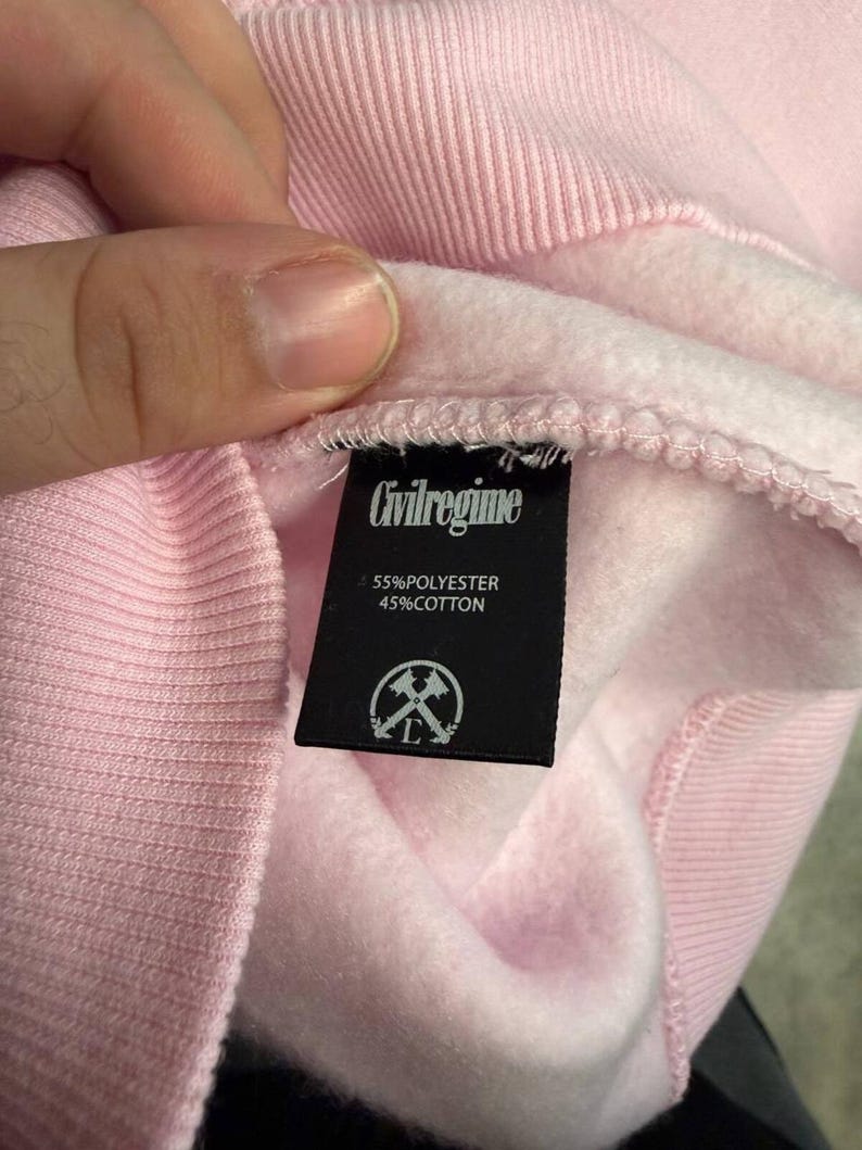 Sudadera con capucha rosa de cremallera completa con estampado urbano estilo Régimen Civil XXL imagen 6