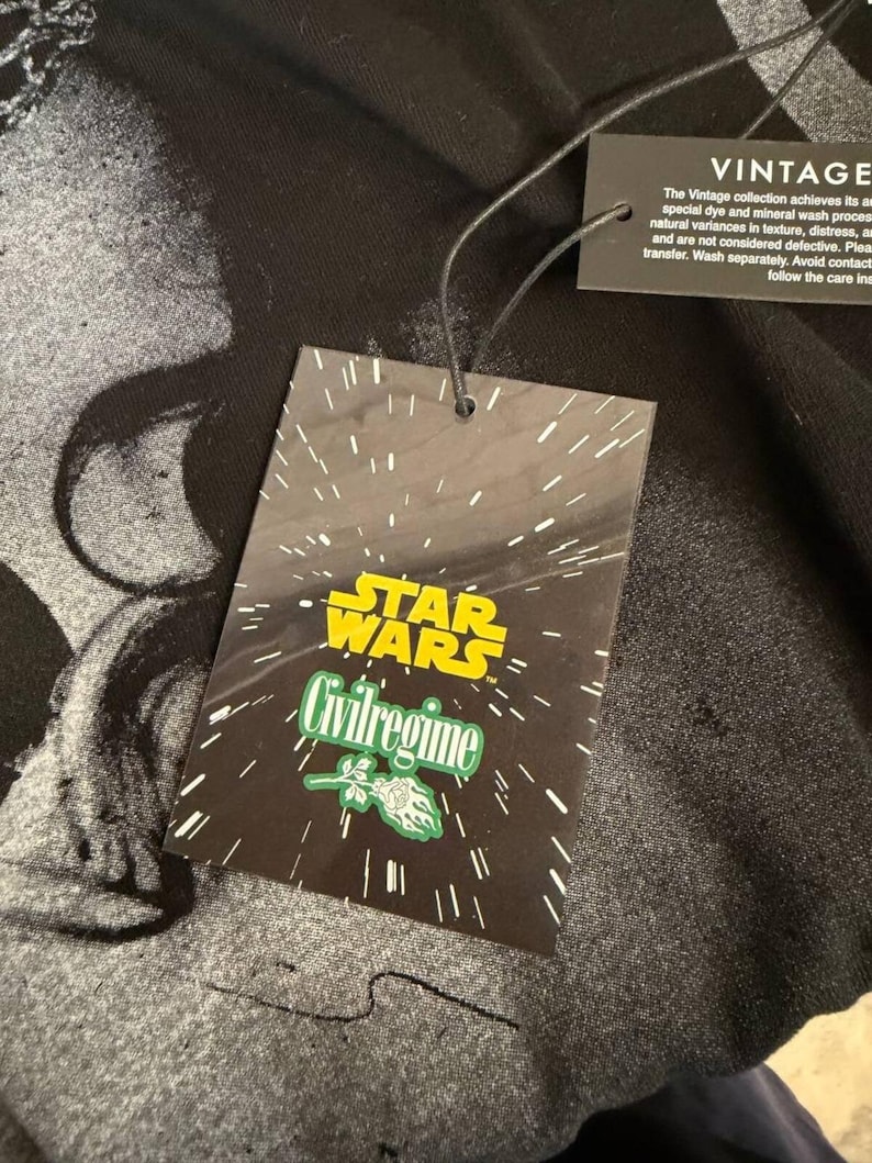 Civil Regime x Star Wars Villregime Tee XL Black Distressed image 3