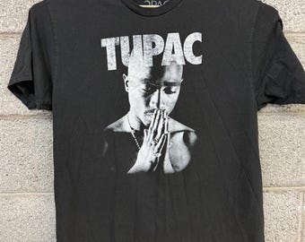 Tupac Shakur 2Pac Praying Hands T-Shirt XL Black Rap Hip Hop