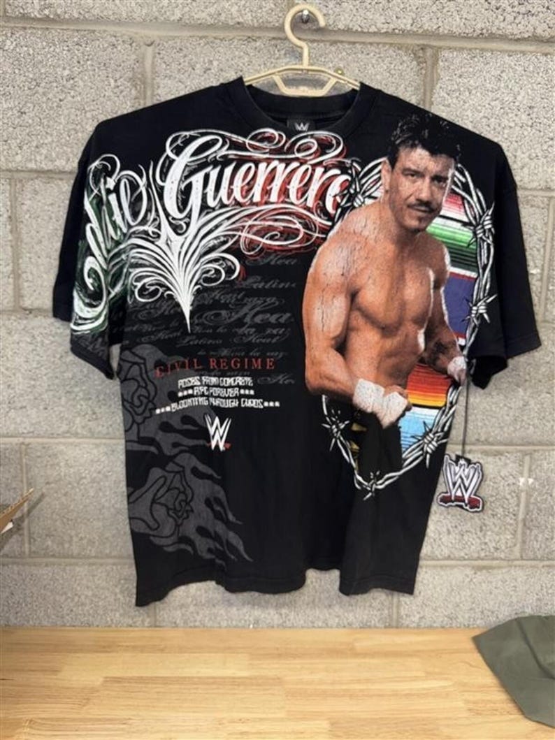 T-shirt streetwear XXL rare Civil Regime x WWE Eddie Guerrero image 2