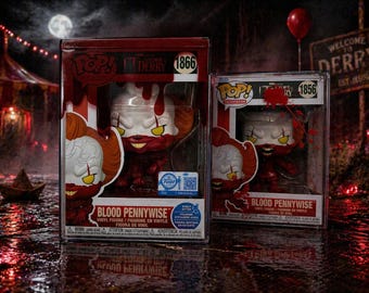Funko Pop IT Bloody Pennywise #1856 & #1866 Bundle w Display