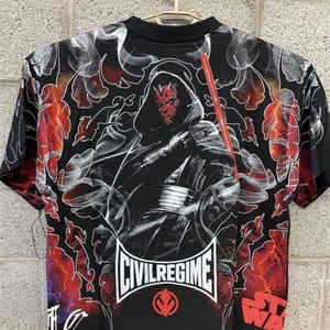 2023 Star Wars Civil Regime Darth Maul Tee Medium Streetwear afbeelding 1