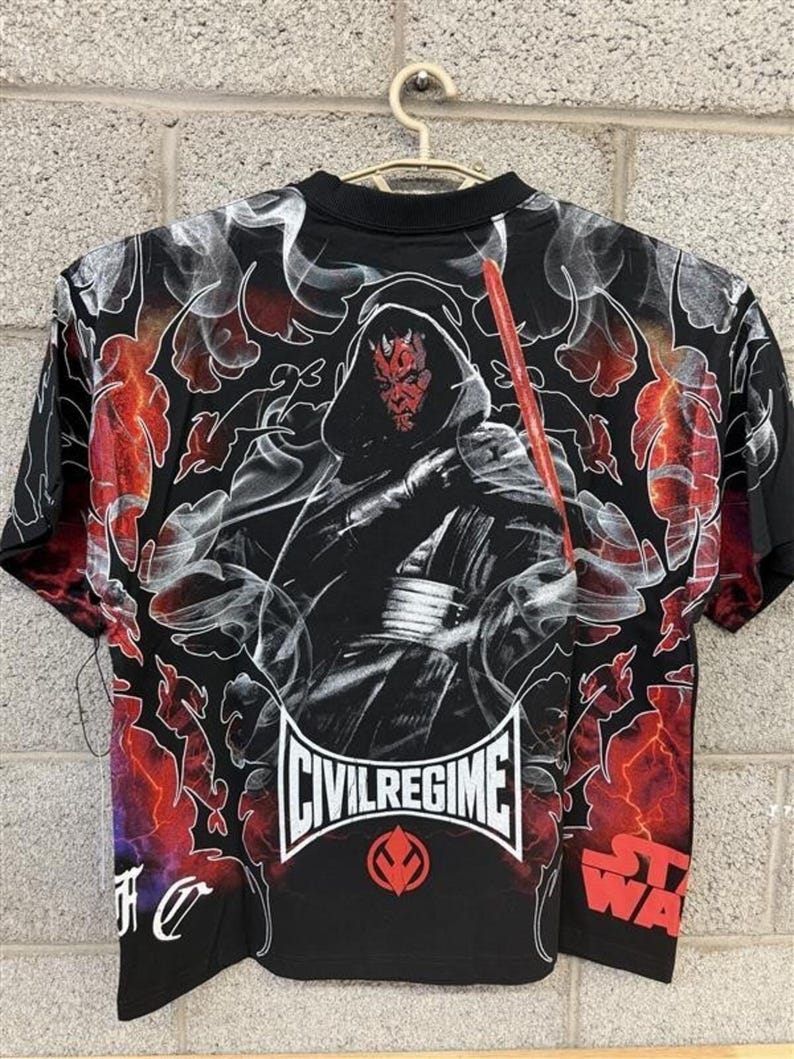 2023 Star Wars Civil Regime Darth Maul Tee Medium Streetwear afbeelding 1