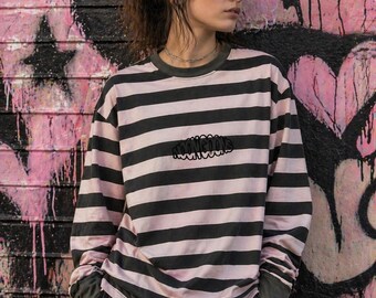 No Boundaries Striped Long Sleeve – Men’s XL  Crewneck