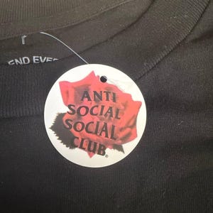 Anti Social Social Club x Fragment Logo TShirt Black XL image 3
