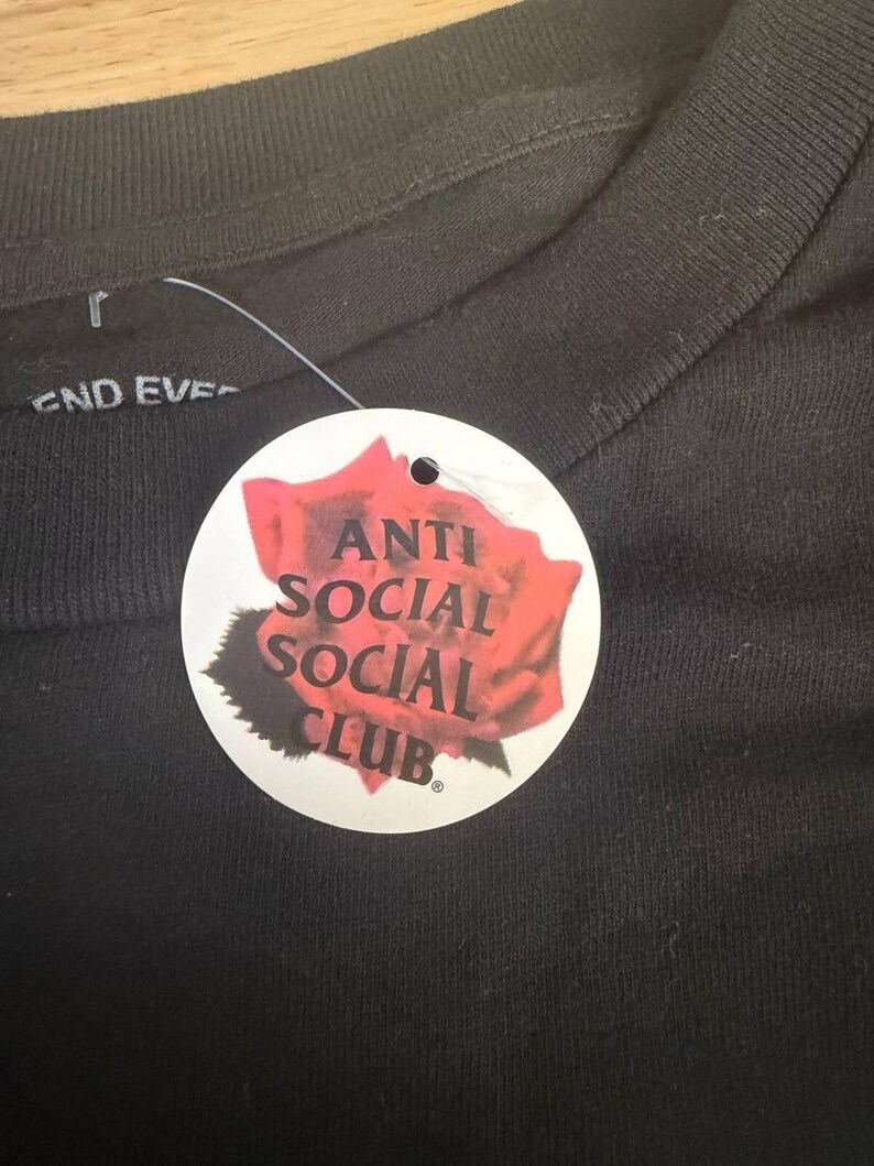 Anti Social Social Club x Fragment Logo TShirt Black XL image 3