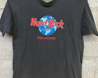 Vintage Hard Rock Cafe San Antonio T-Shirt XL 90s Black Tee