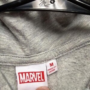 The Amazing Spider-Man Gray Zip-Up Hoodie with Graphic Print image 4