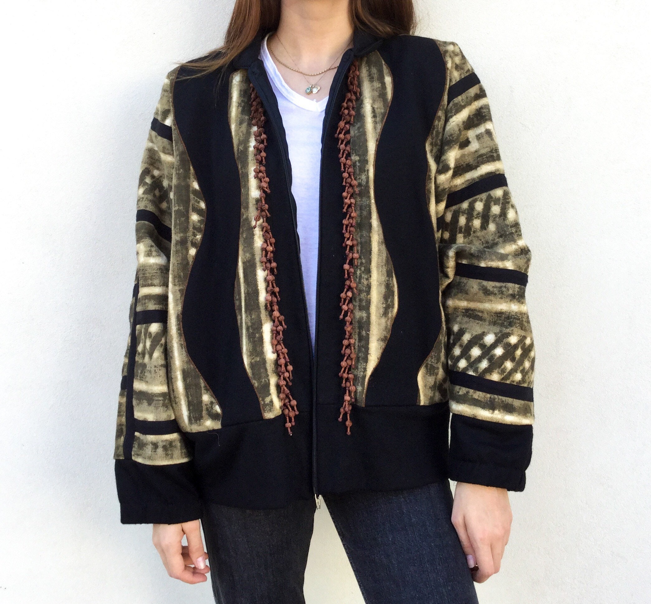 beaded bomber jacket