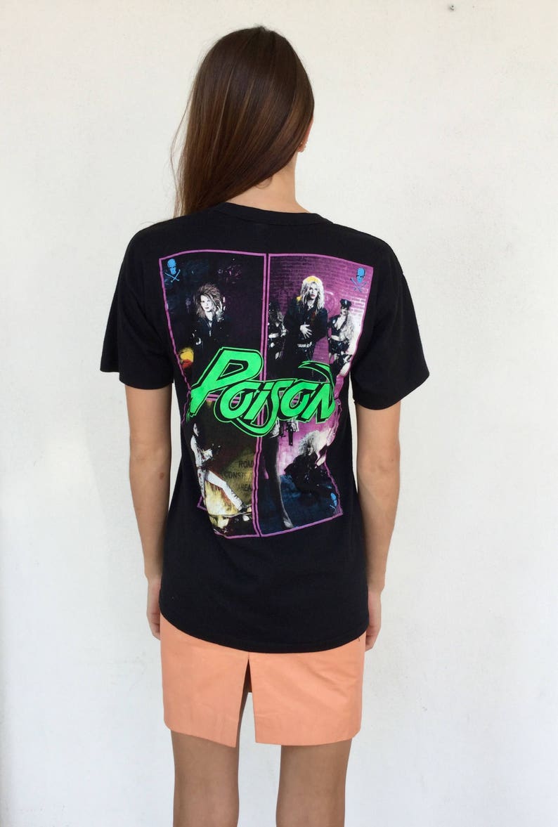 Vintage VTG 1980s 80s Poison '89 Band T Shirt Etsy