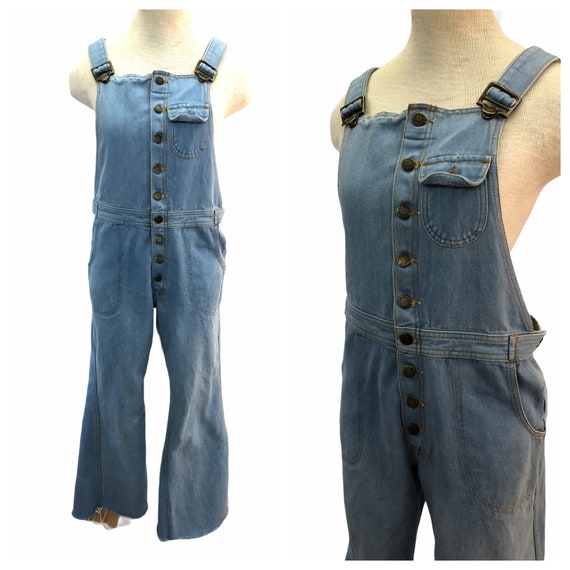 Vintage VTG 1970s 70s 80s 1980s Lightwash Denim Ov