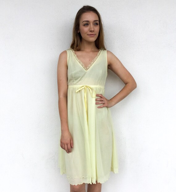pale yellow slip dress