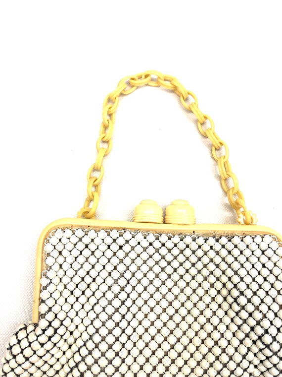 Vintage VTG 1930s 30s Cream Beaded Small Clutch E… - image 5