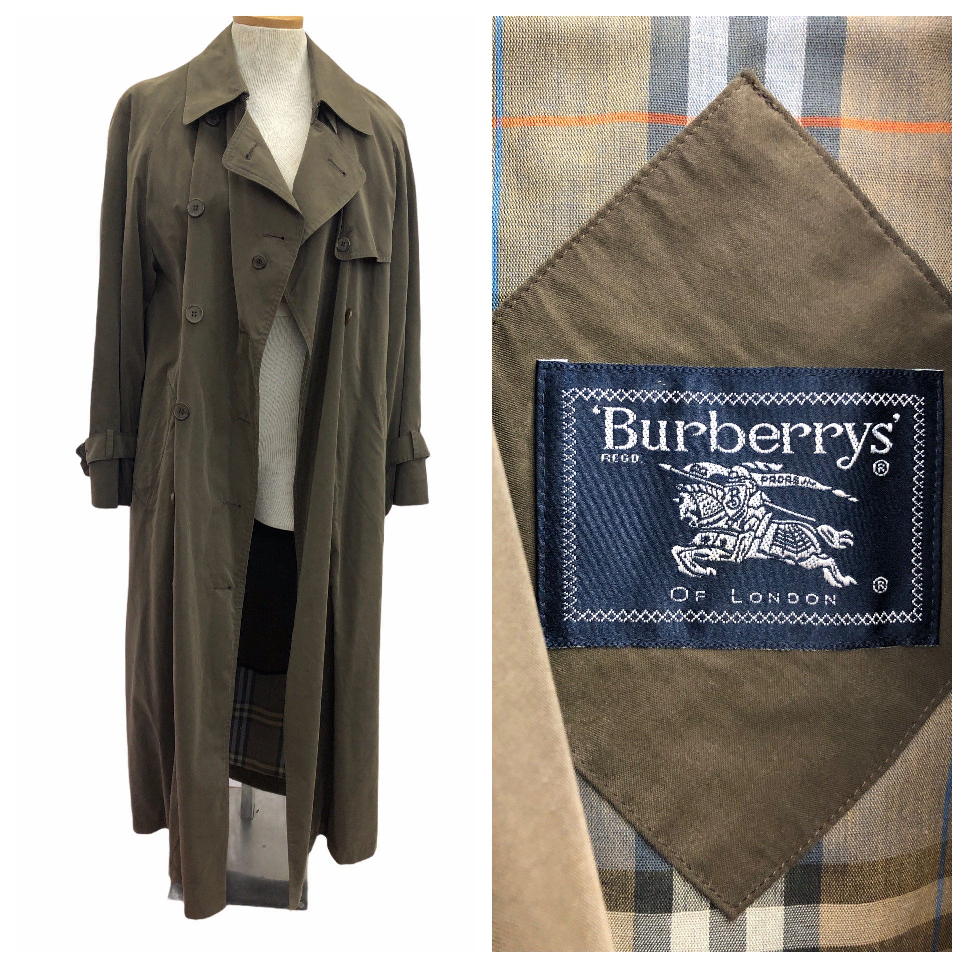 Burberry Lined Coat - Etsy