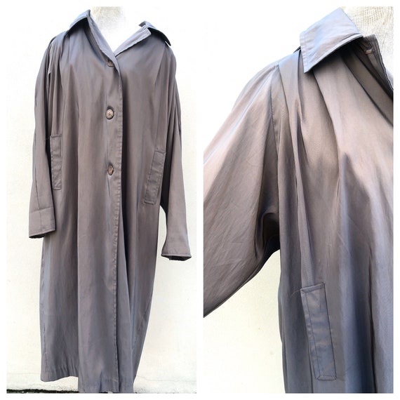 Vintage VTG 1970s 70s Gray Grey Iridescent Hooded