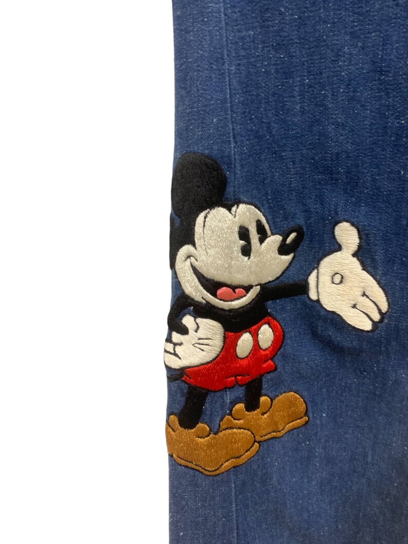 Vtg Vintage 1970s 70s Rare Antonio Guiseppe Mickey Mouse Embroidered Jeans image 7