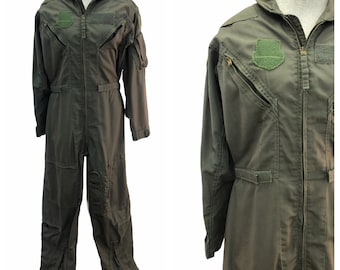 Vintage VTG 1970s 70s Army Green Utility Jumpsuit