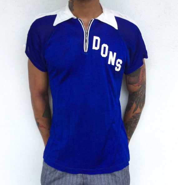 Vintage 1940's/1950's Blue Jersey Knit Athletic Sh