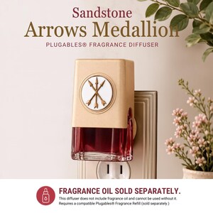 Arrows Sandstone Medallion Plug-in Diffuser | Decorative Wall Air Freshener
