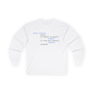 Coding Trader Long Sleeve Tee, Python Algo Trading Shirt, Developer Work Commit Repeat zdjęcie 5
