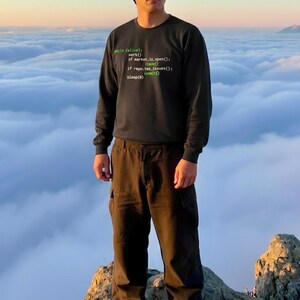 Coding Trader Long Sleeve Tee, Python Algo Trading Shirt, Developer Work Commit Repeat zdjęcie 3