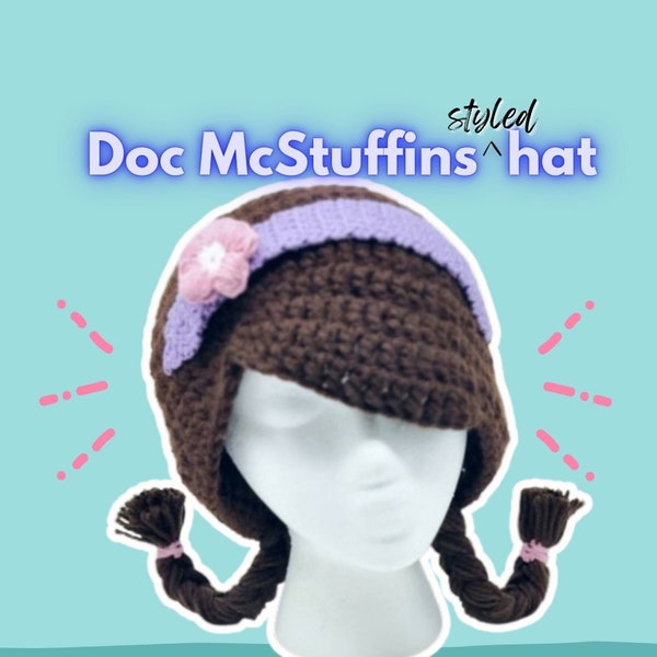 Bonnet au crochet stylé Doc McStuffins