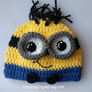 3D Eyes Minion styled Hat by CandidlyCrystal Crochet