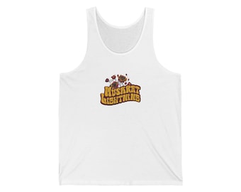 Camiseta sin mangas Muskrat Lightning / Logotipo de mascota vintage, camiseta de equipo deportivo para mujer