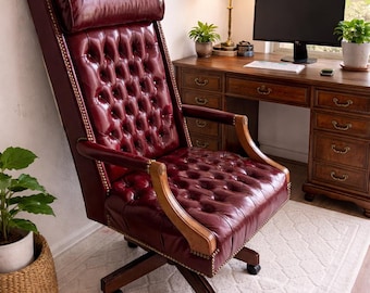 1929 Old Hickory Leather Executive Desk Chair