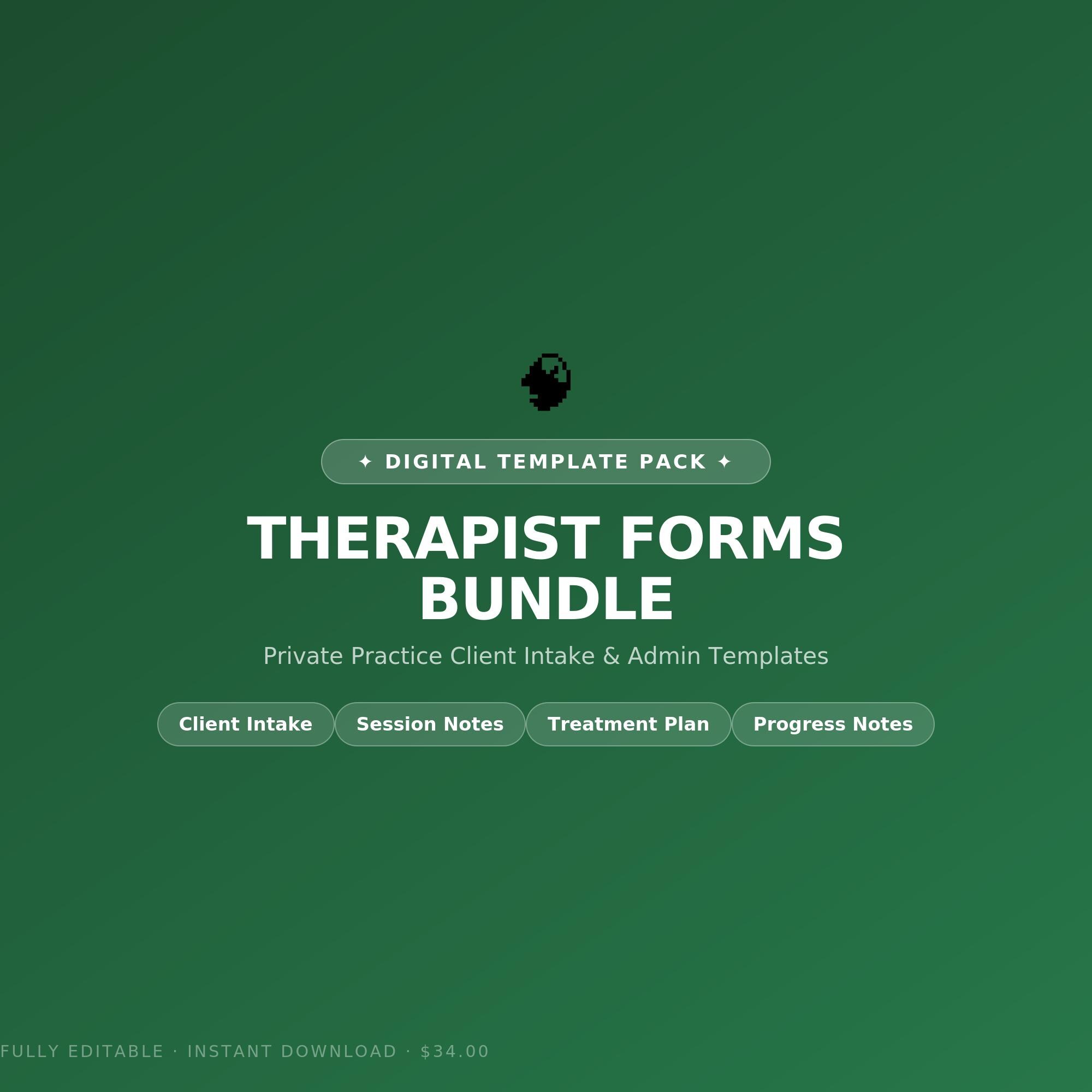 Therapist Forms Bundle | Private Practice Client Intake, Session Notes ...
