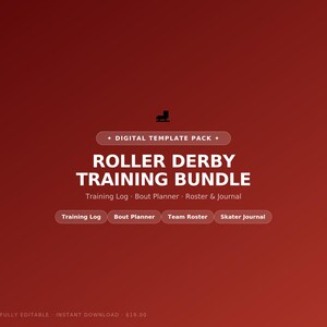 Roller Derby Training Log, Kampfplaner, Dienstplaner, Journal (PDF Download)