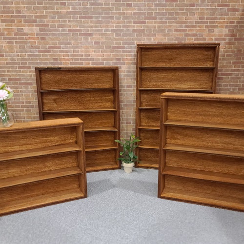 Miniature Wooden Bookcase for Dollhouses 112 Scale Etsy