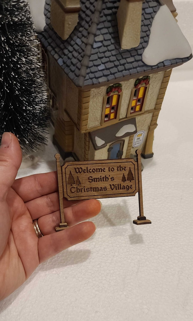 Custom Christmas Village Sign to Our Village Etsy