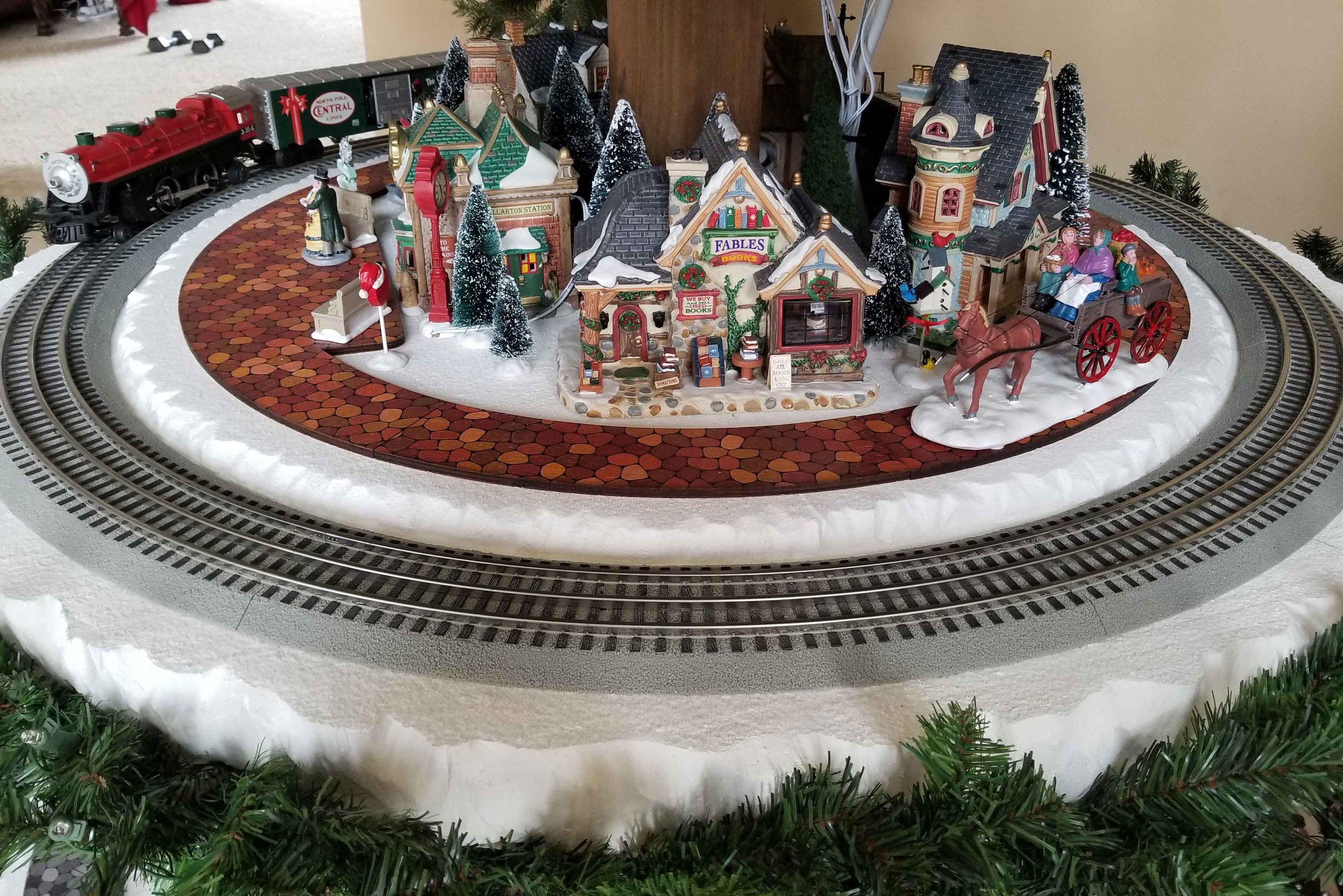 Red Cobblestone Pathways for Christmas Village Miniature | Etsy