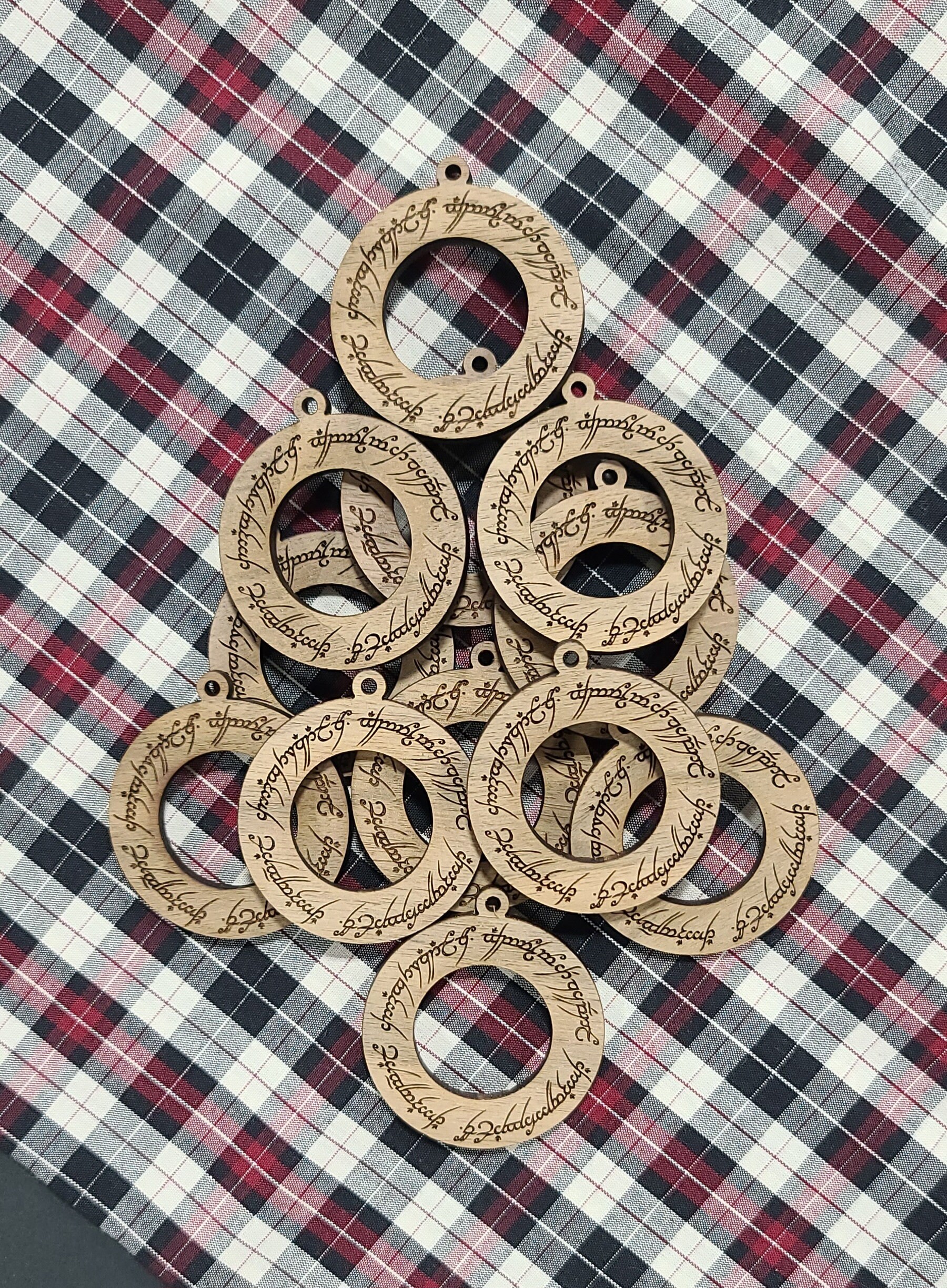 Scripts Ornament Miniature Elven Script Christmas Ornament, Wooden Christmas Ornament ...