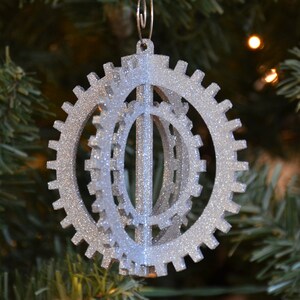 3-D Steampunk Gear Christmas Ornament Set of 6 Perfect for Steampunk and Industrial Themes image 4