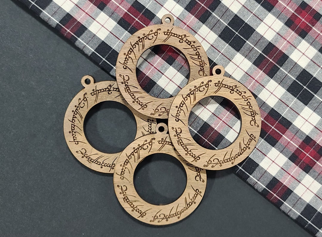 Scripts Ornament Miniature Elven Script Christmas Ornament, Wooden Christmas Ornament ...