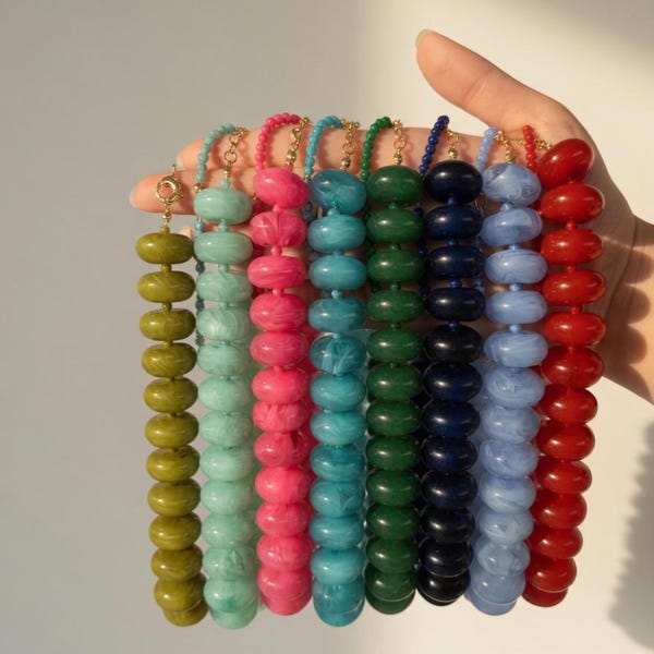 Beaded Necklace, Chunky Statement Jewelry