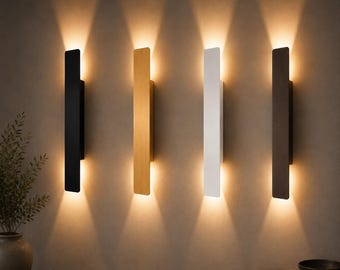 Applique da parete a LED alta, moderna lampada da parete con luce direzionale, lampada da parete minimalista in alluminio, illuminazione per corridoio, luce contemporanea per camera da letto.