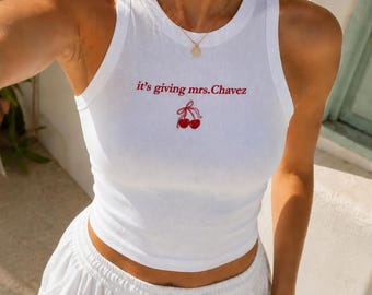 Embroidered Future Mrs Baby, it’s giving mrs. Abc Baby Tee and Tank Top, Women's Y2K T-Shirts,Trendy Graphic Tee Tank Top,Retro Graphic