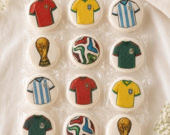 25 WELT CUP Assorted Bedruckt Marshmallows Fußball