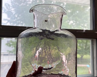 Vintage Blenko Open Water Bottle in Orchid